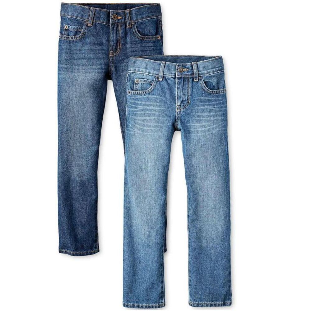 The Children's Place Boys Regular Basic Straight Jeans 2-Pack Multi 16S